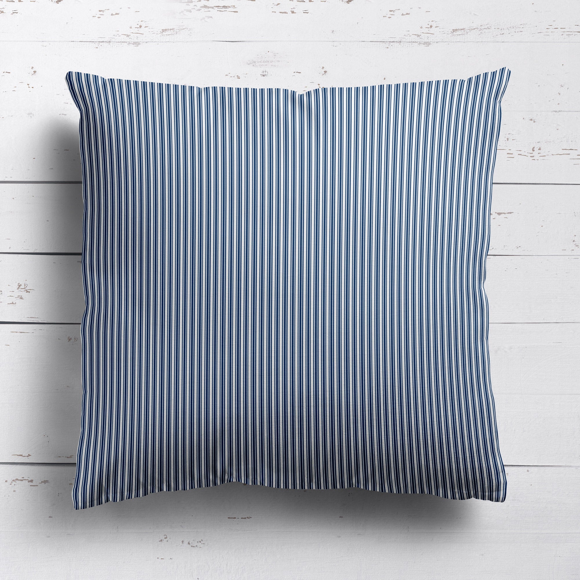 Ticking Stripe Cushion - Blues - Hydrangea Lane Home