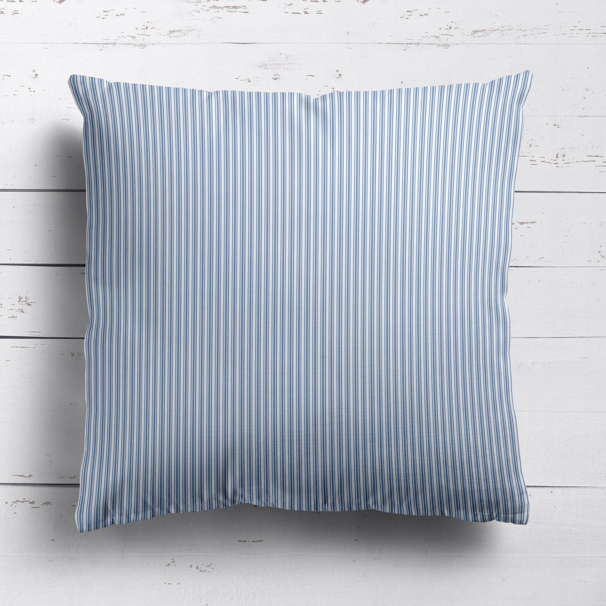Ticking Stripe Cushion - Blues - Hydrangea Lane Home
