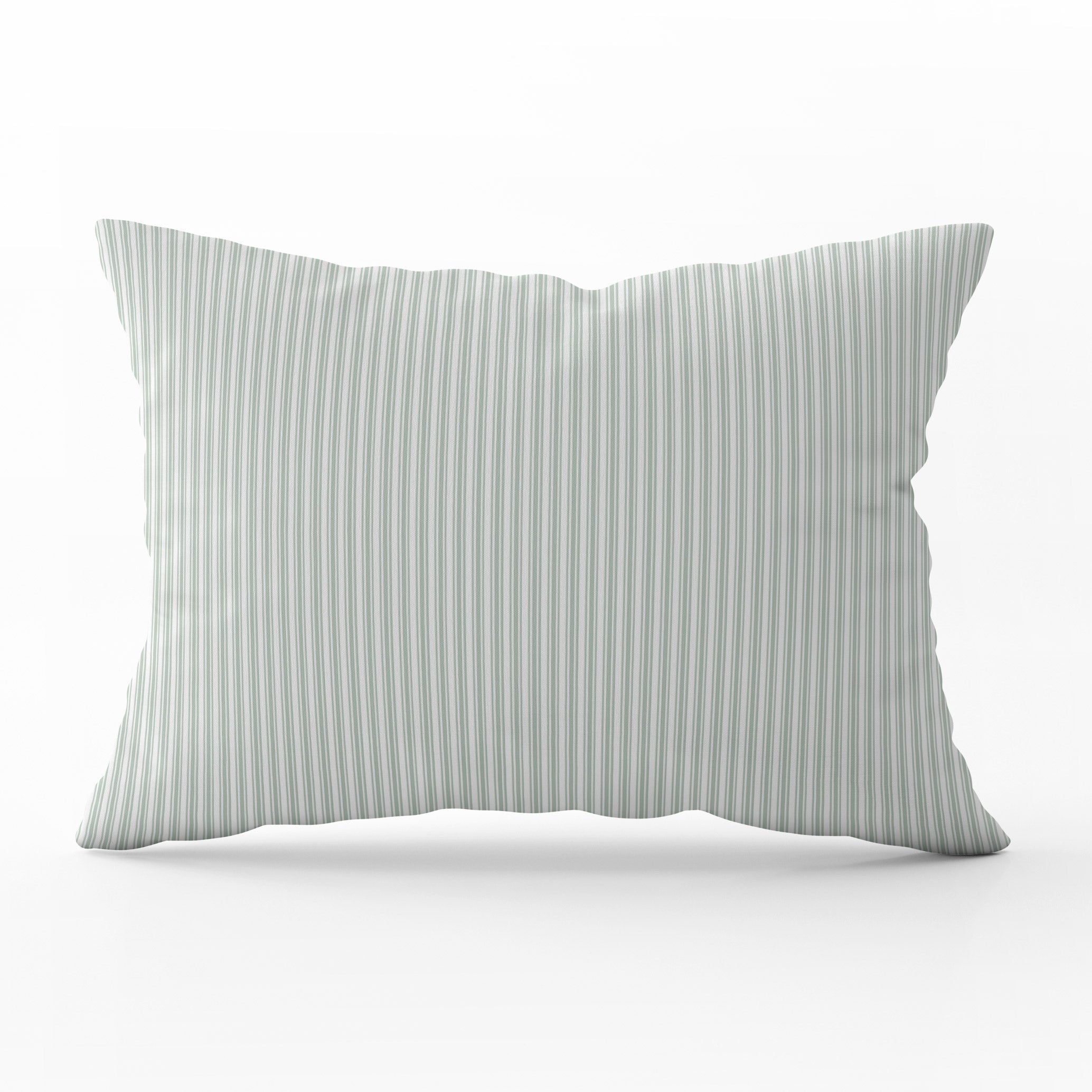 Ticking Stripe Cushion - Greens - Hydrangea Lane Home