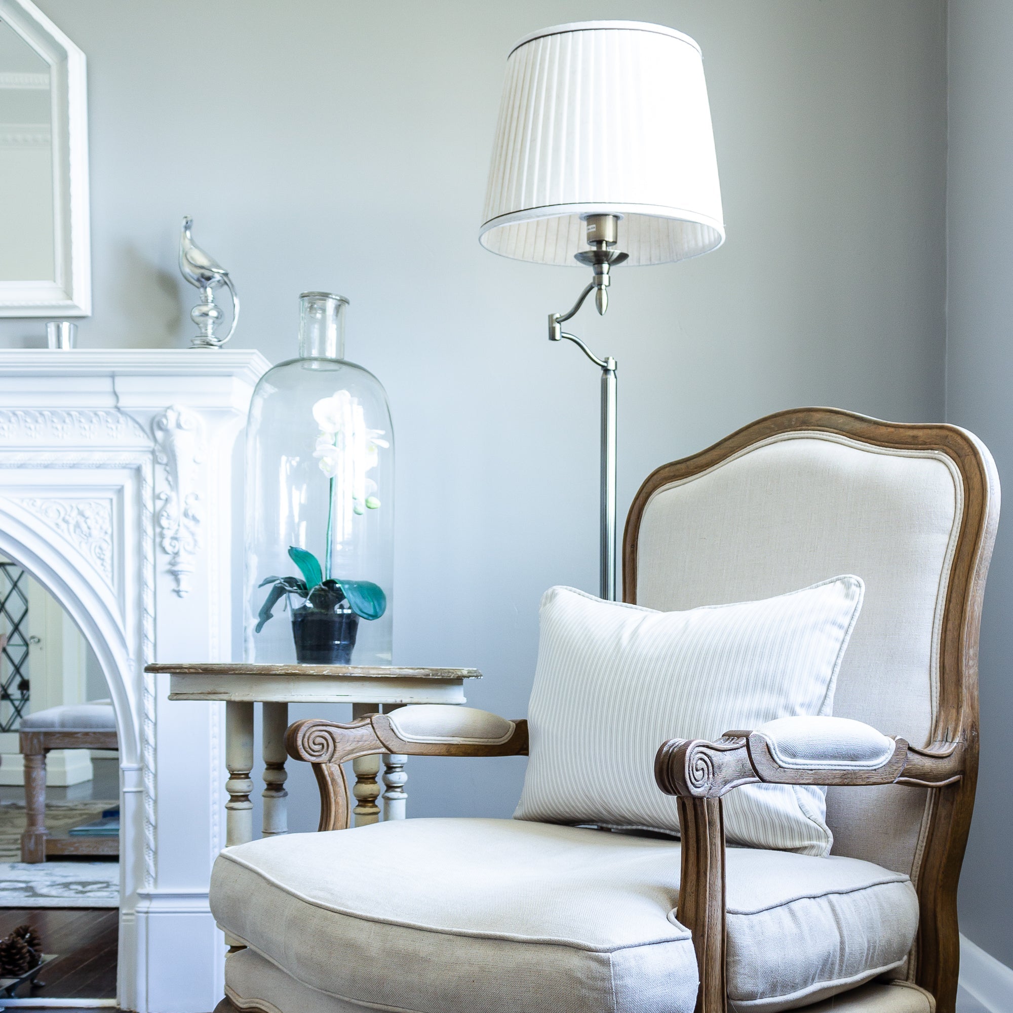 Ticking Stripe Cushion - Neutrals - Hydrangea Lane Home