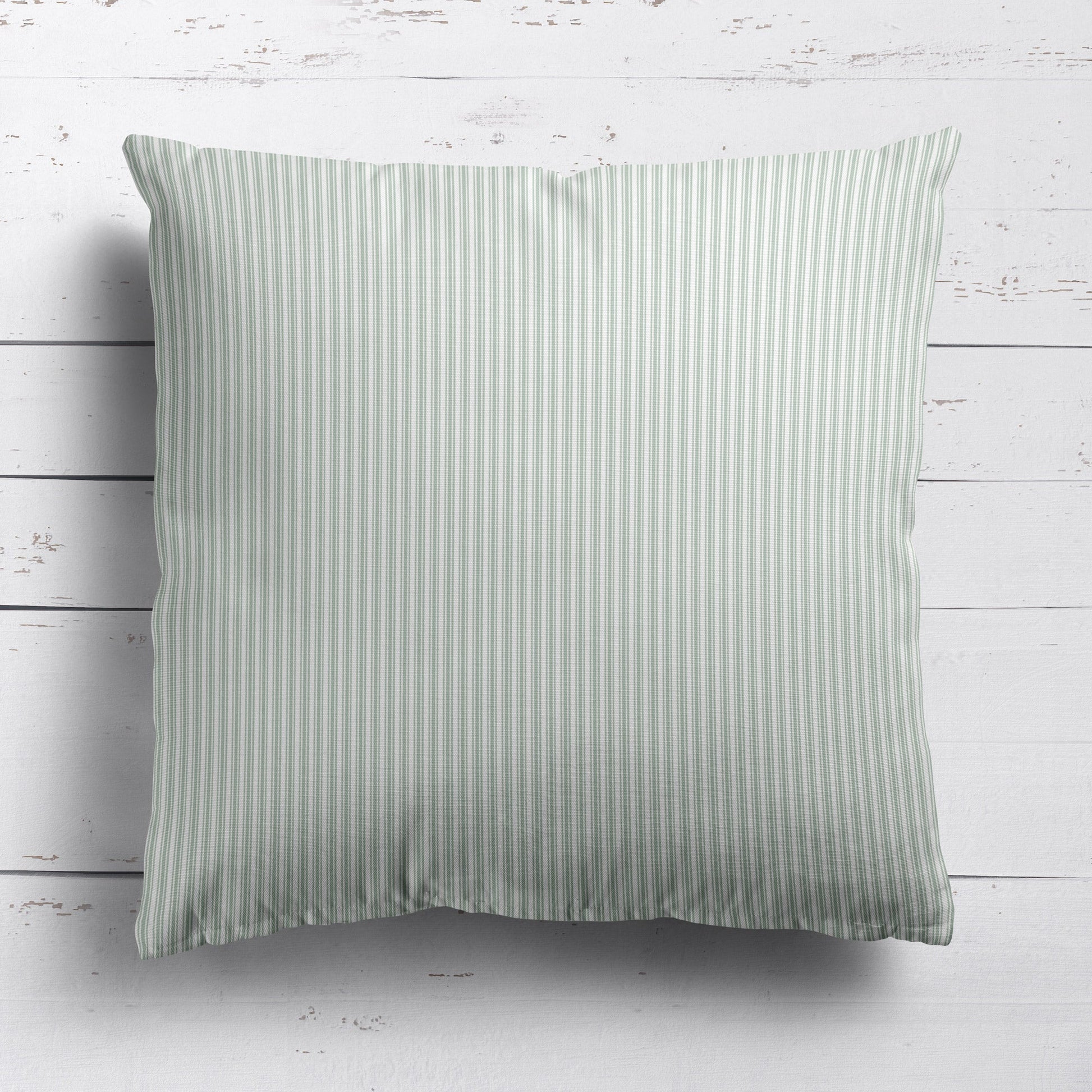 Ticking Stripe Fabric - Eau De Nil - Hydrangea Lane Home