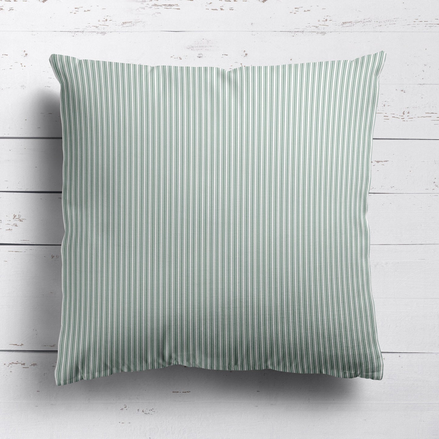 Ticking Stripe Fabric - Eucalyptus - Hydrangea Lane Home