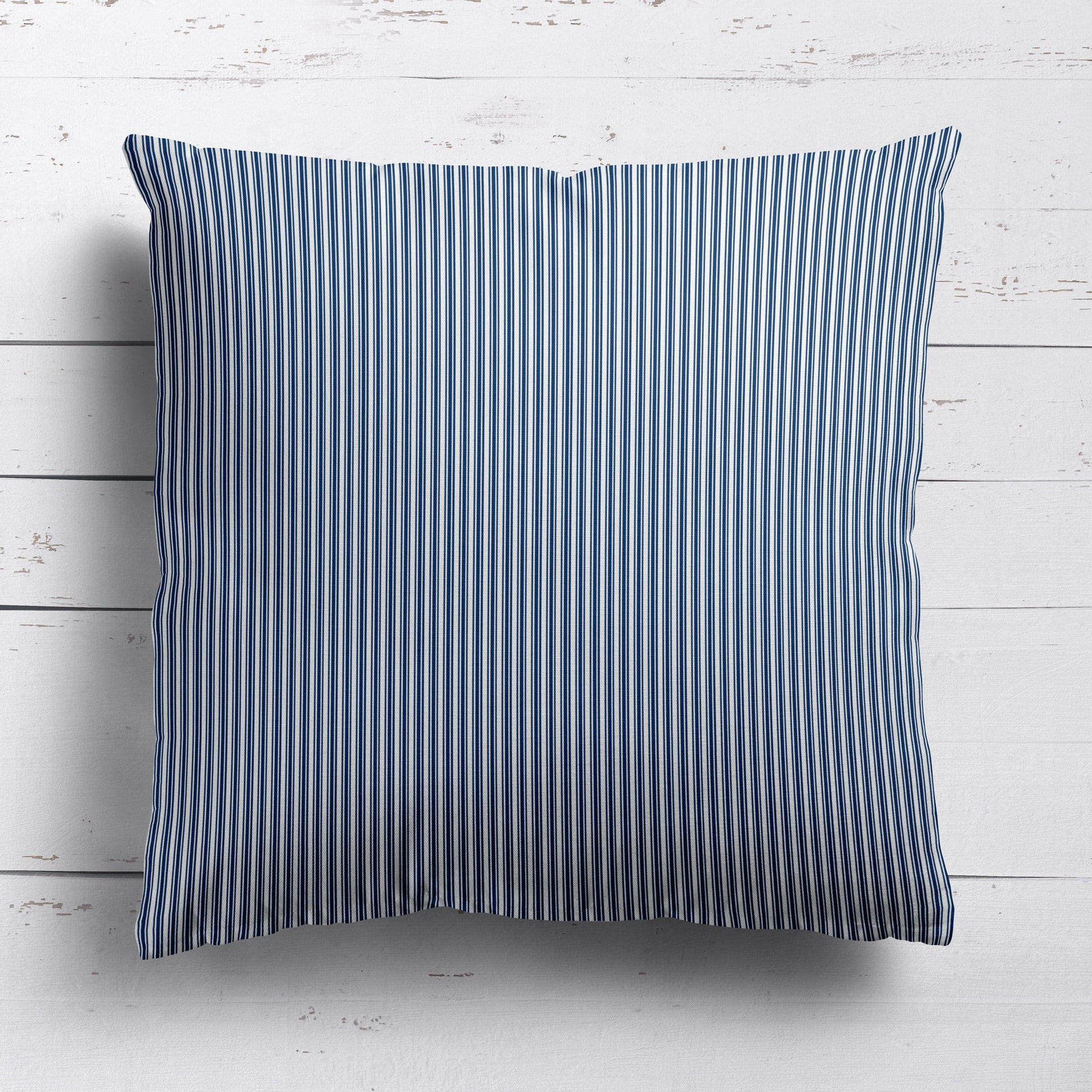 Ticking Stripe Fabric - Navy - Hydrangea Lane Home