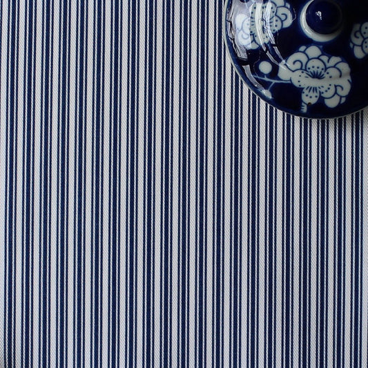 Ticking Stripe Fabric - Navy - Hydrangea Lane Home