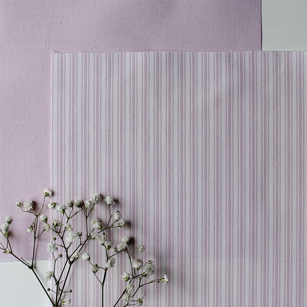 Ticking Stripe Fabric - Peony - Hydrangea Lane Home