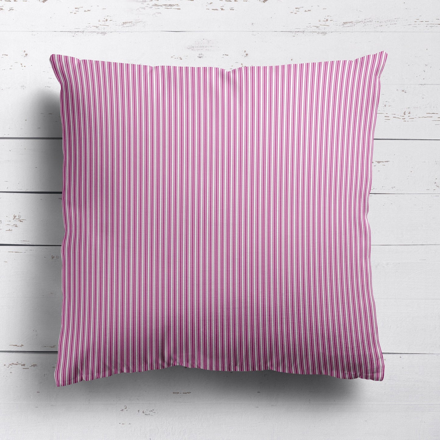 Ticking Stripe Fabric - Raspberry - Hydrangea Lane Home