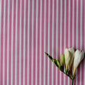Ticking Stripe Fabric - Raspberry - Hydrangea Lane Home