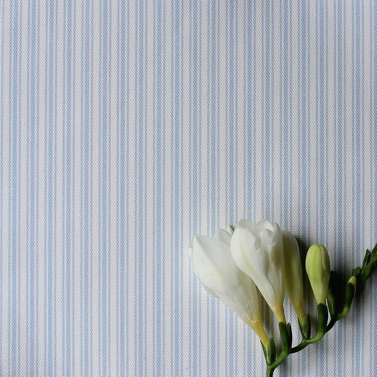 Ticking Stripe Fabric - Serenity - Hydrangea Lane Home