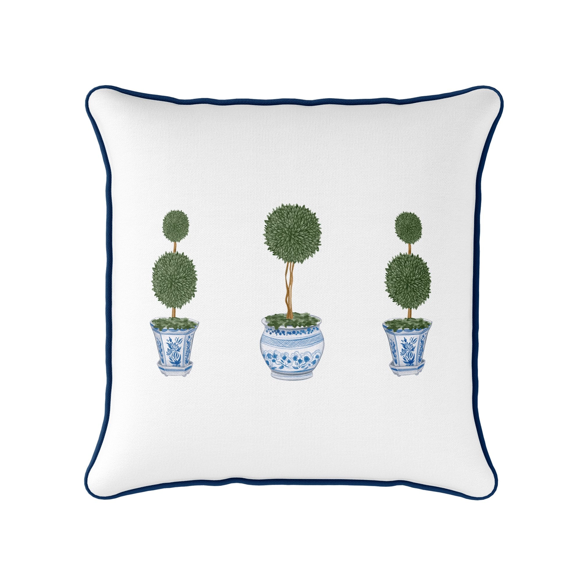 Topiary Chinoiserie Cushion - Hydrangea Lane Home