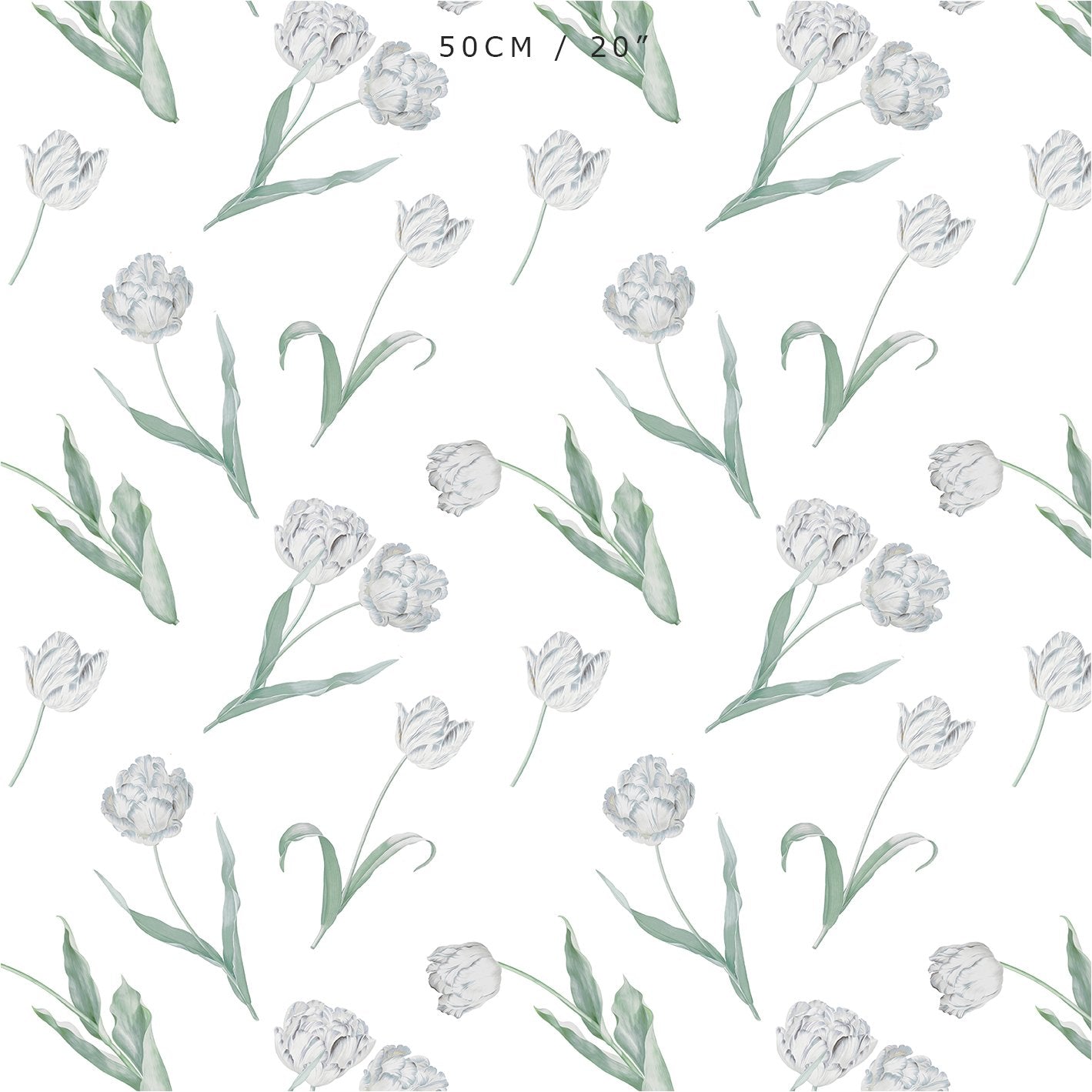 Tulips Fabric - Dove - Hydrangea Lane Home