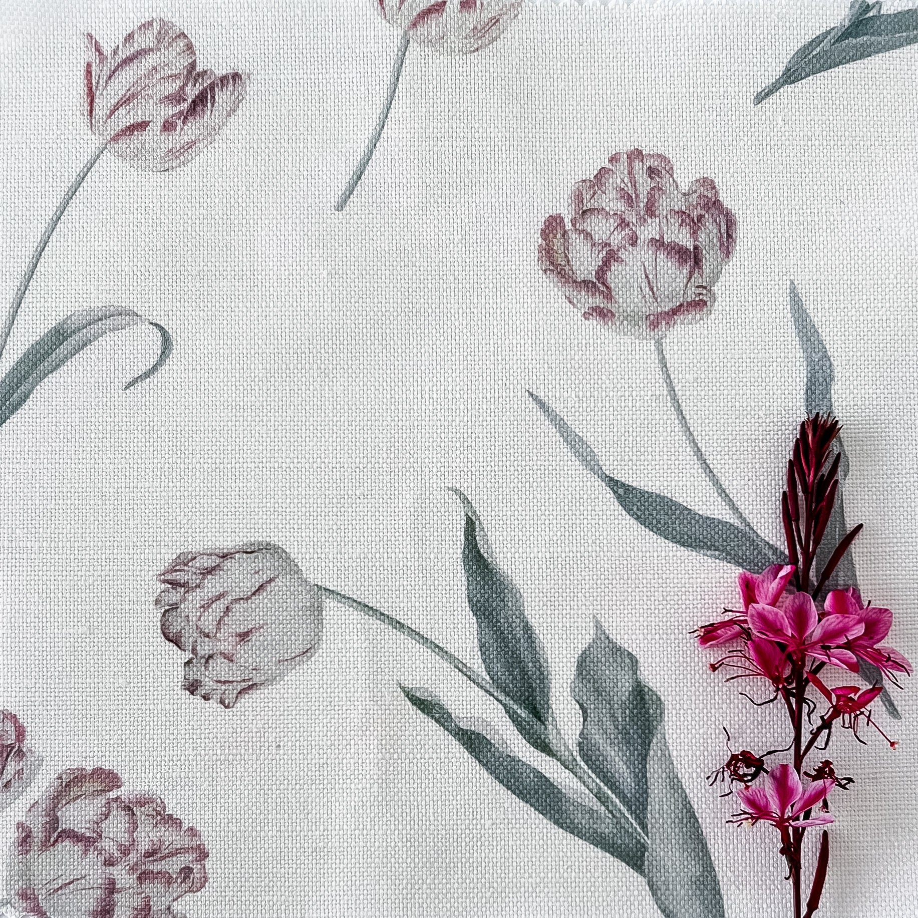 Tulips Fabric - Pink - Hydrangea Lane Home