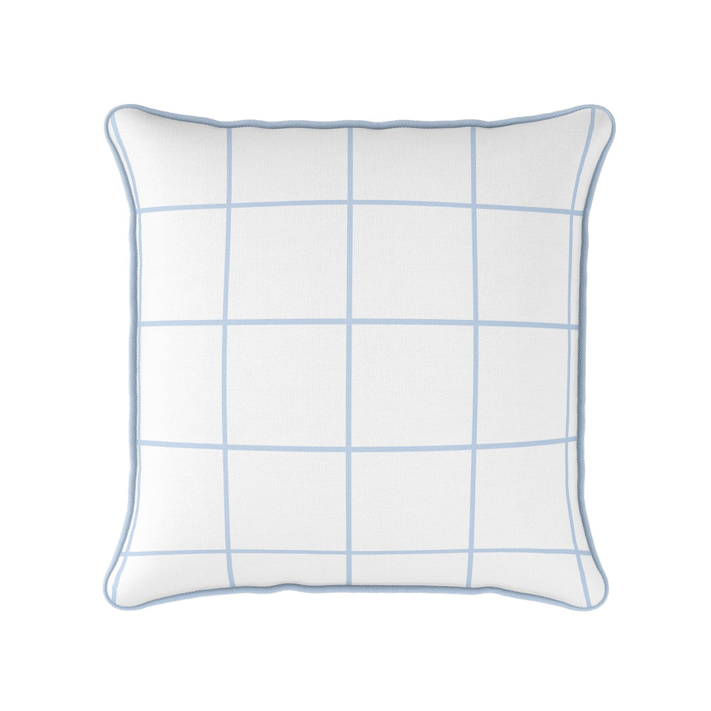 Window Pane Check Cushion - Blues - Hydrangea Lane Home