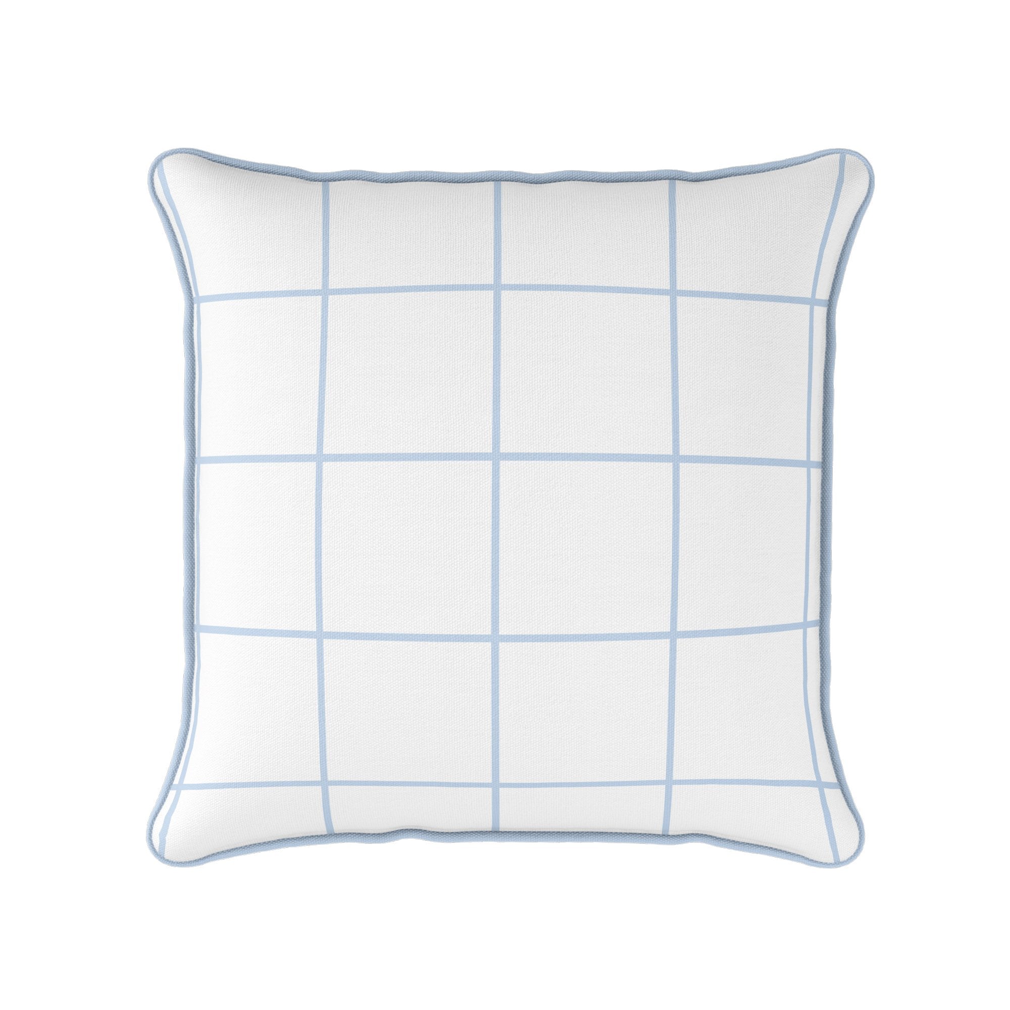 Window Pane Check Cushion - Blues - Hydrangea Lane Home