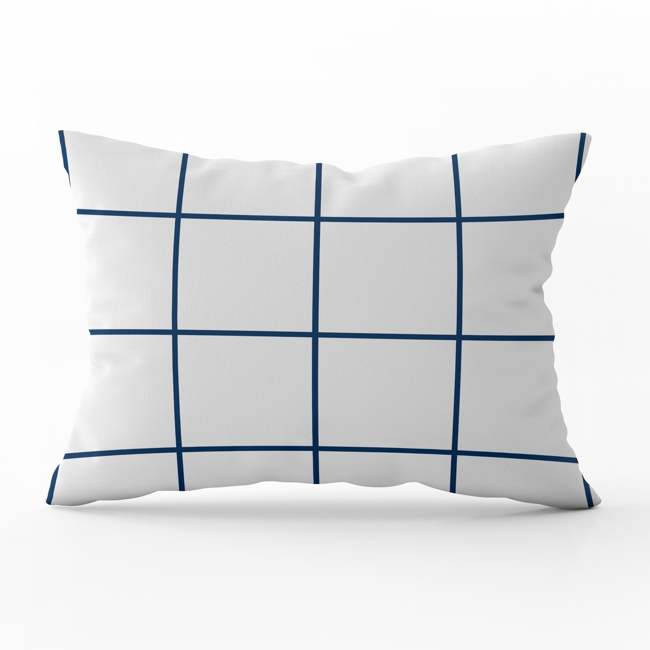 Window Pane Check Cushion - Blues - Hydrangea Lane Home