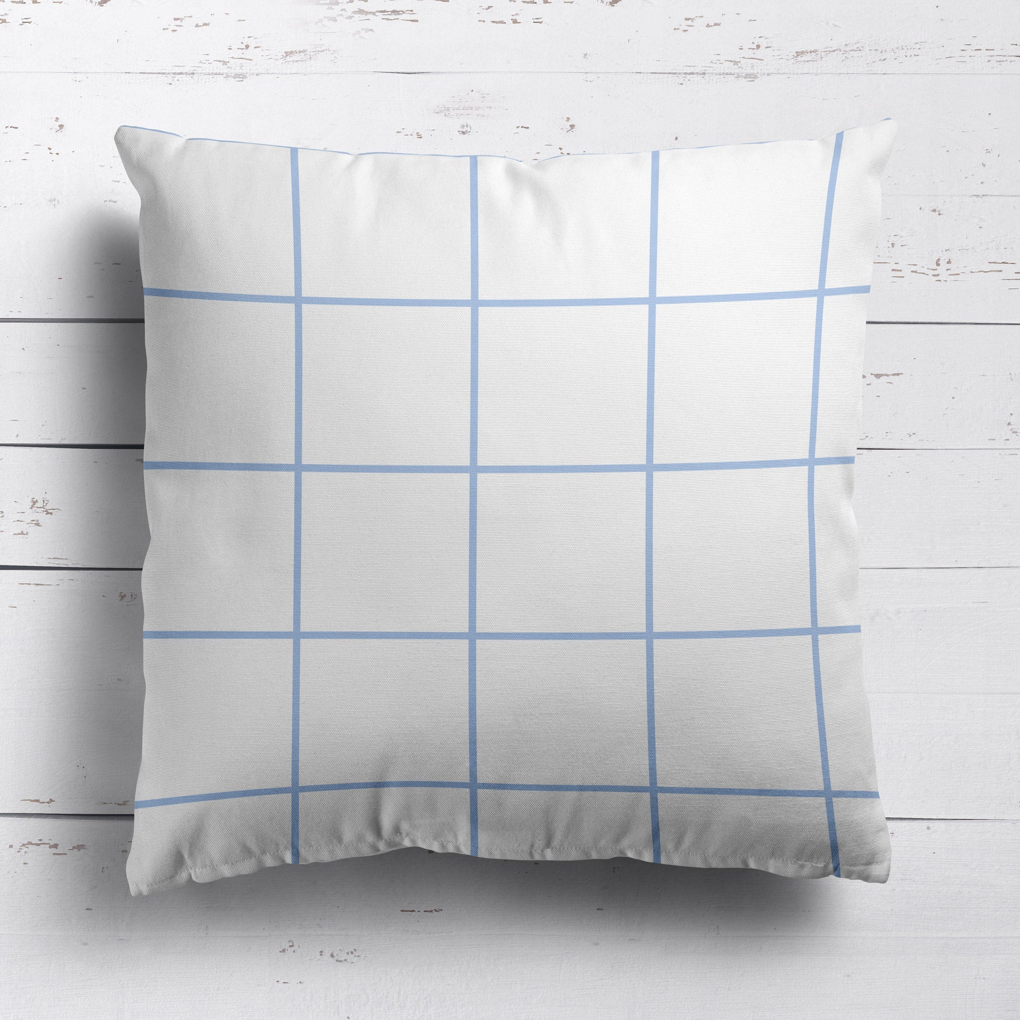 Window Pane Check Cushion - Blues - Hydrangea Lane Home