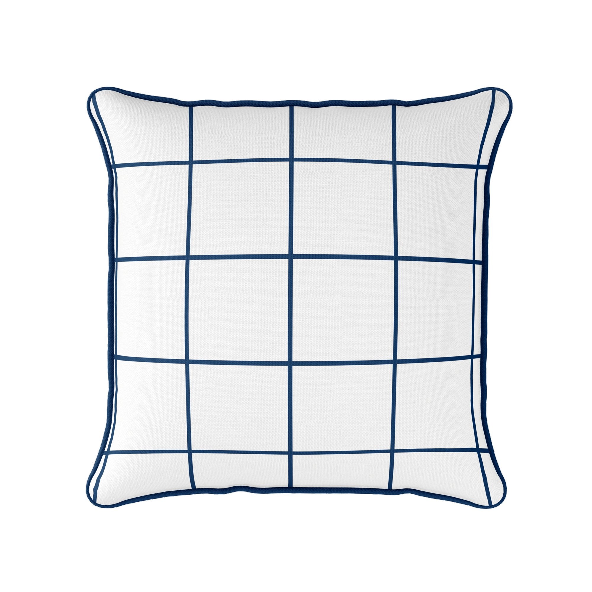 Window Pane Check Cushion - Blues - Hydrangea Lane Home