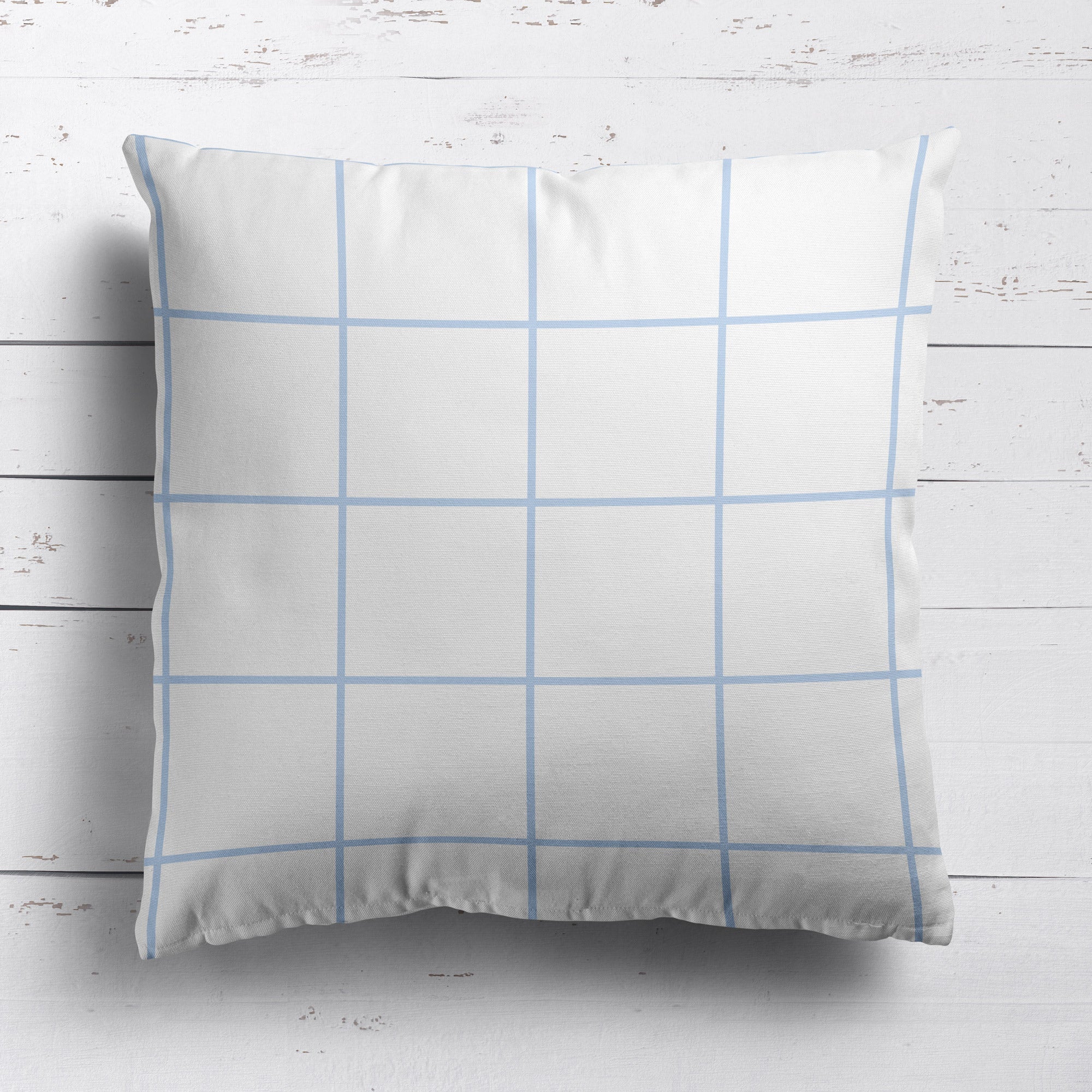 Window Pane Check Cushion - Blues - Hydrangea Lane Home