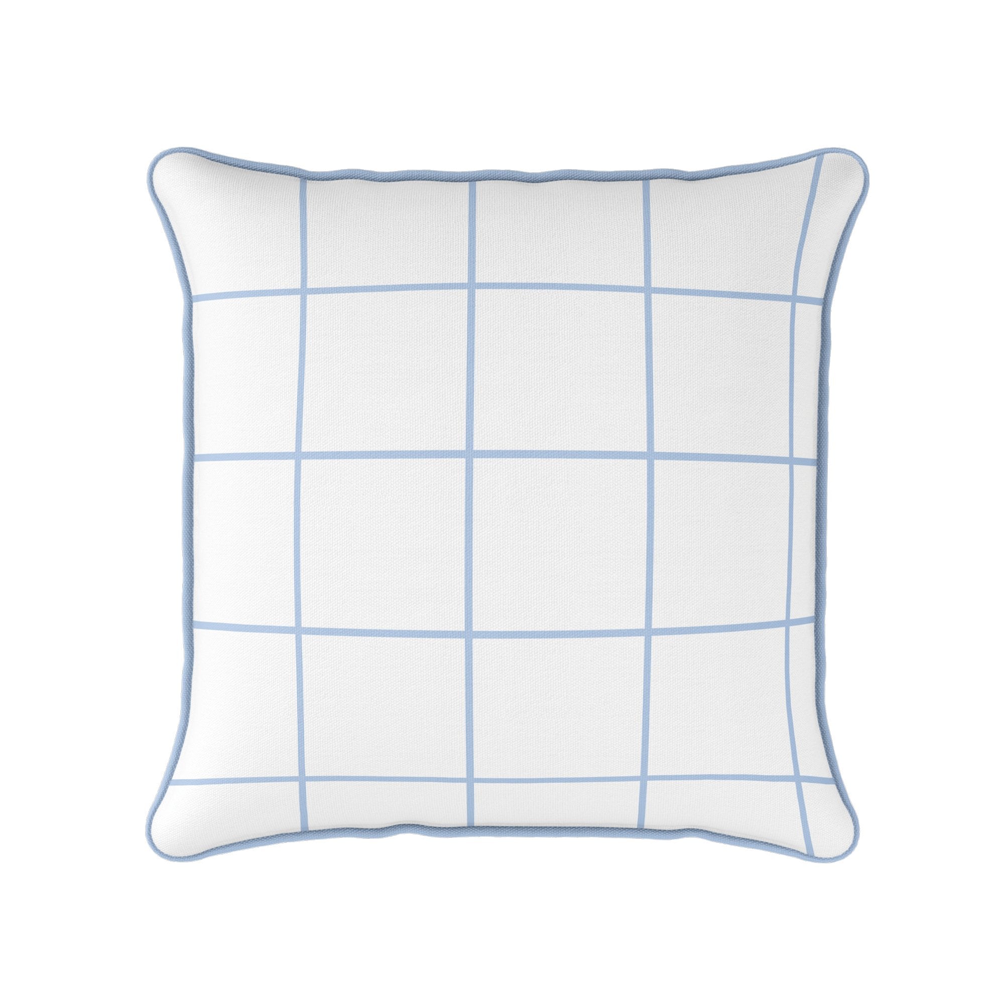 Window Pane Check Cushion - Blues - Hydrangea Lane Home