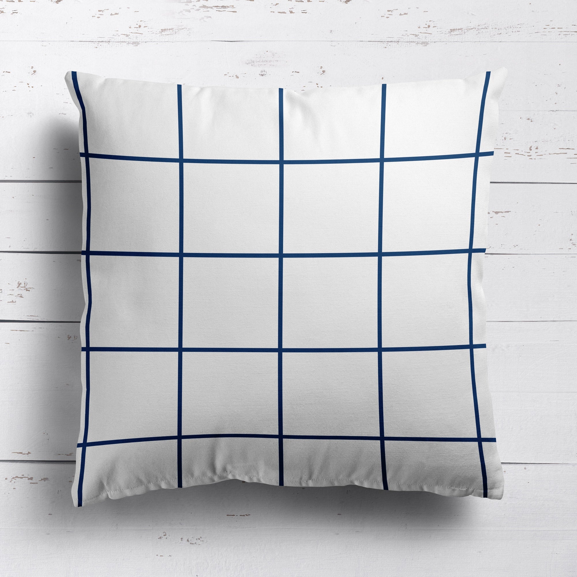 Window Pane Check Cushion - Blues - Hydrangea Lane Home