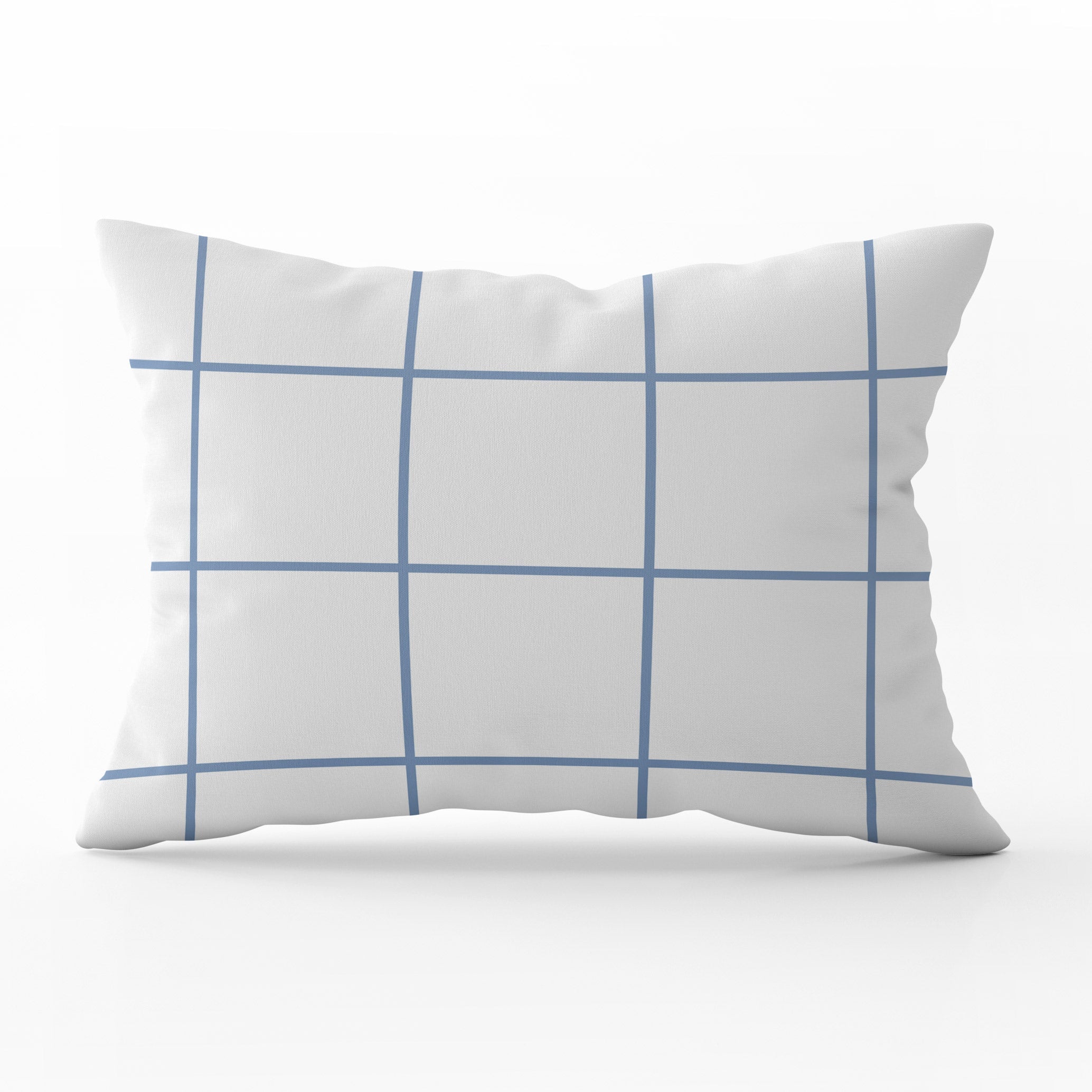 Window Pane Check Cushion - Blues - Hydrangea Lane Home