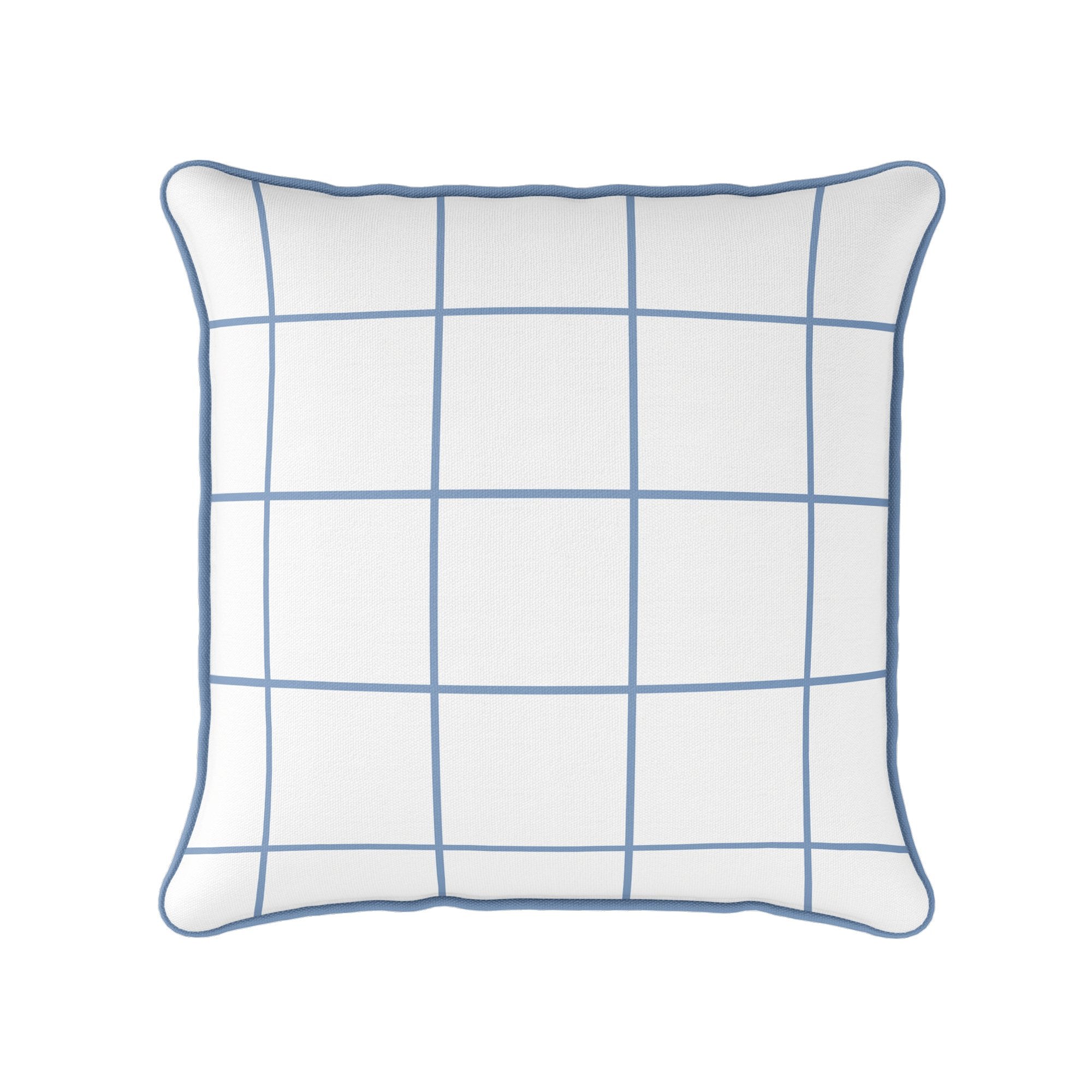 Window Pane Check Cushion - Blues - Hydrangea Lane Home