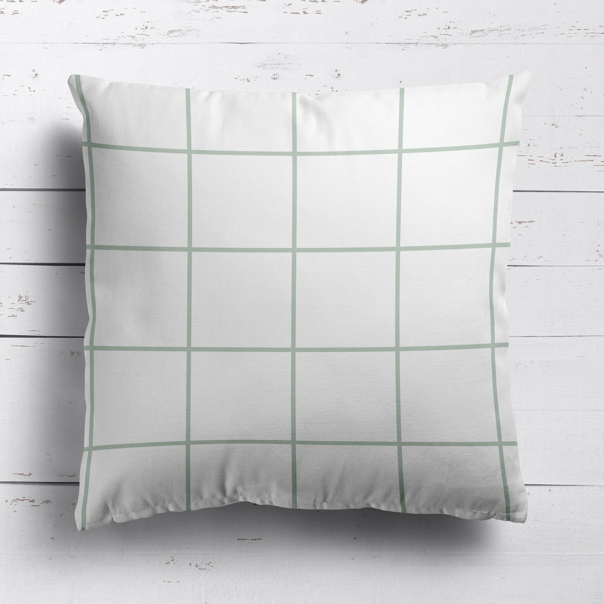 Window Pane Check Cushion - Greens - Hydrangea Lane Home