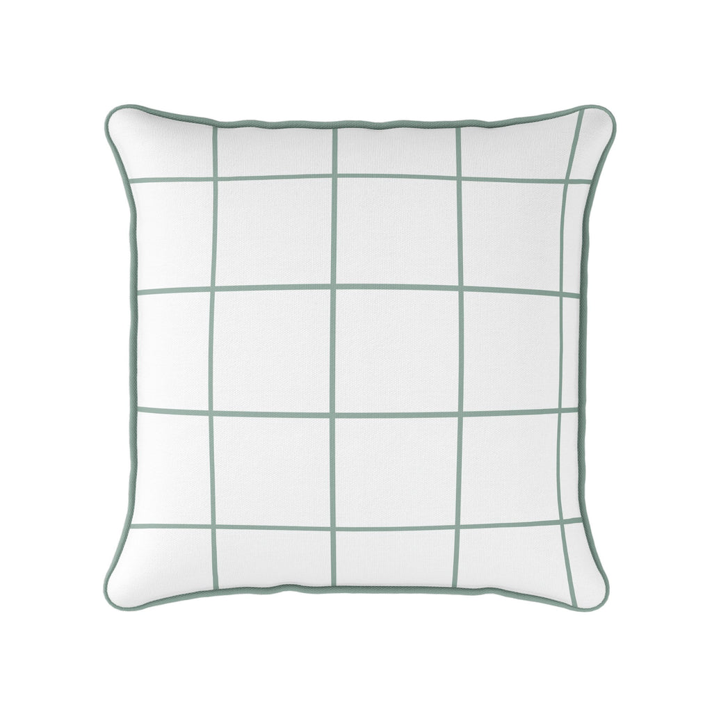 Window Pane Check Cushion - Greens - Hydrangea Lane Home
