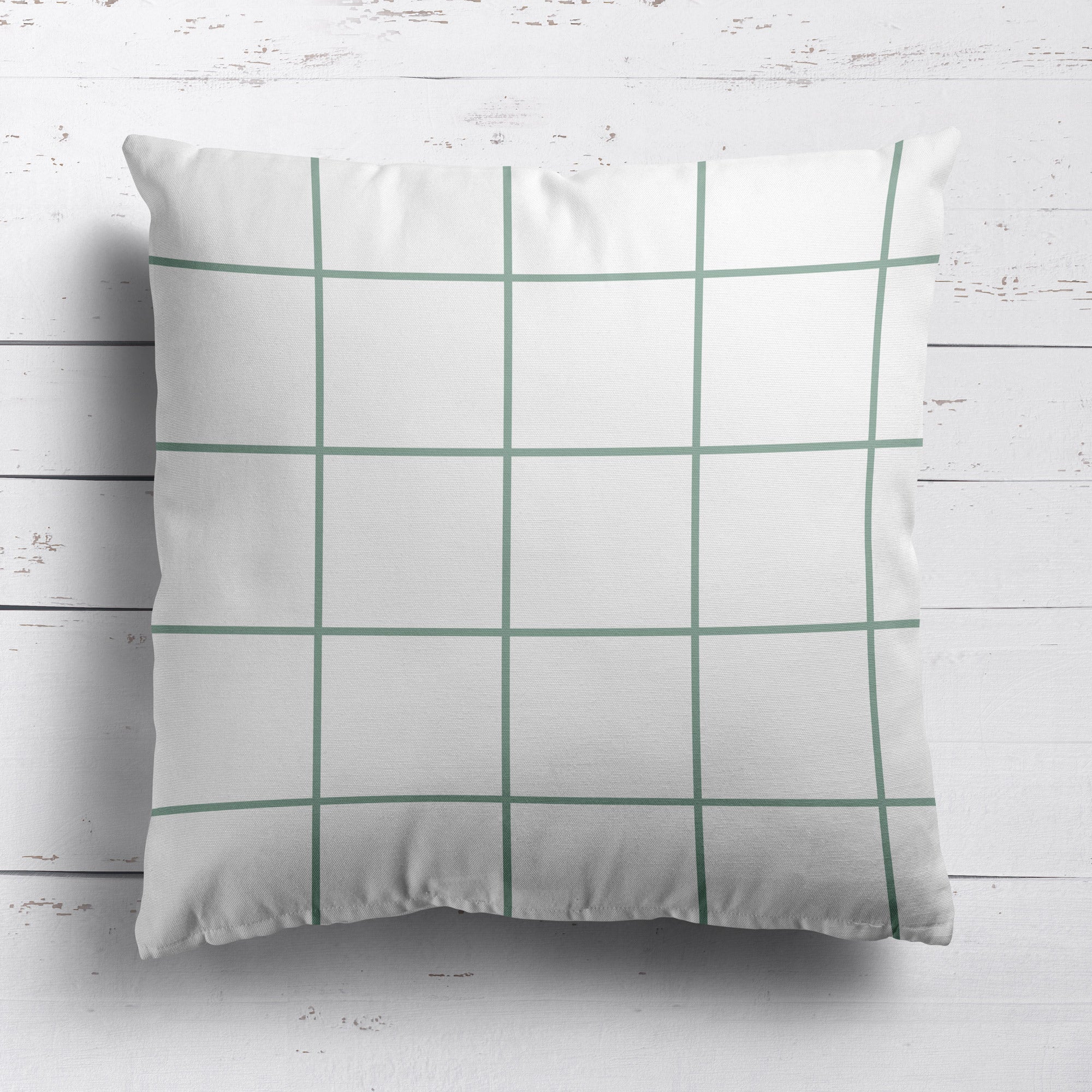 Window Pane Check Cushion - Greens - Hydrangea Lane Home