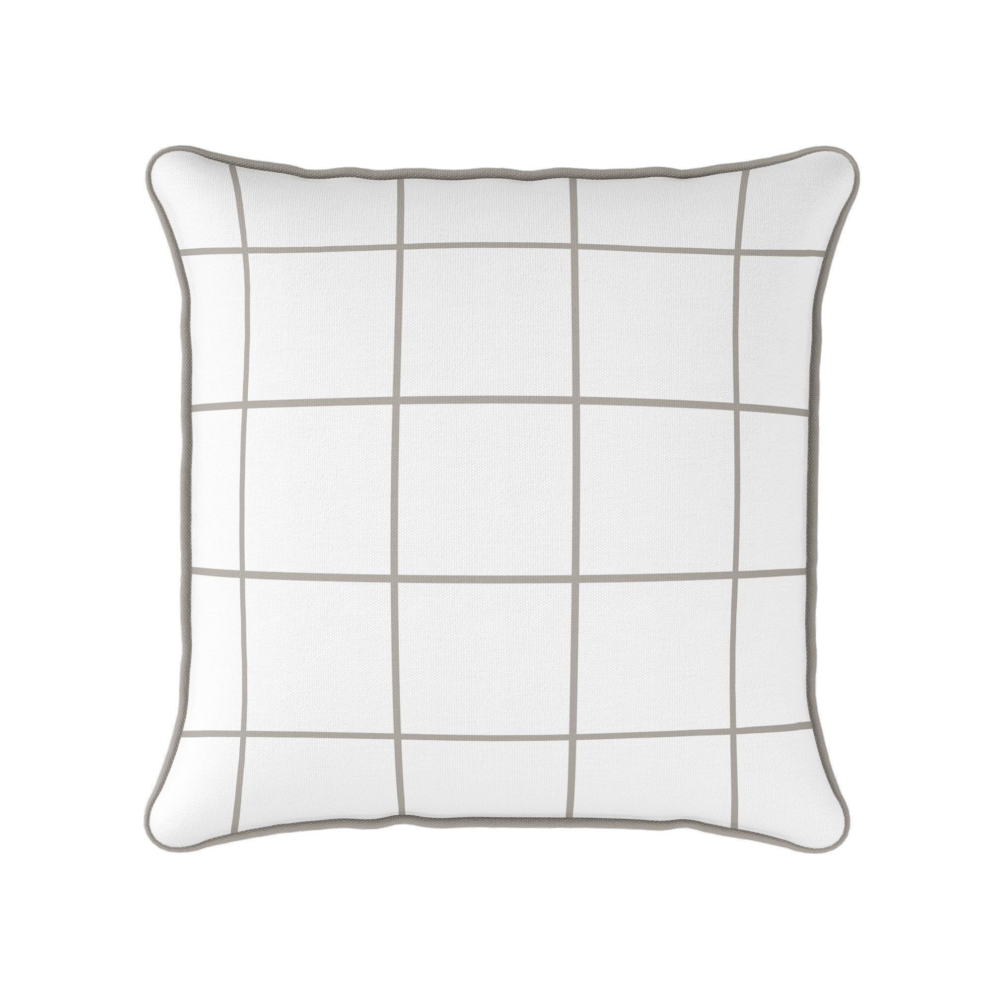 Window Pane Check Cushion - Neutrals - Hydrangea Lane Home