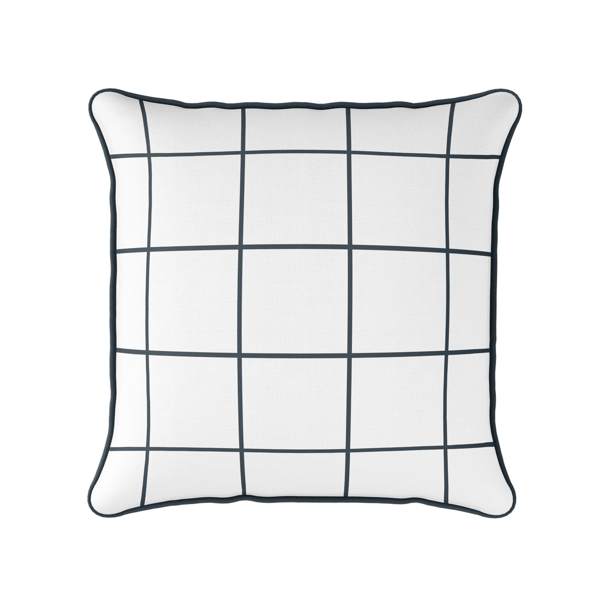 Window Pane Check Cushion - Neutrals - Hydrangea Lane Home