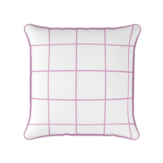 Window Pane Check Cushion - Pinks - Hydrangea Lane Home