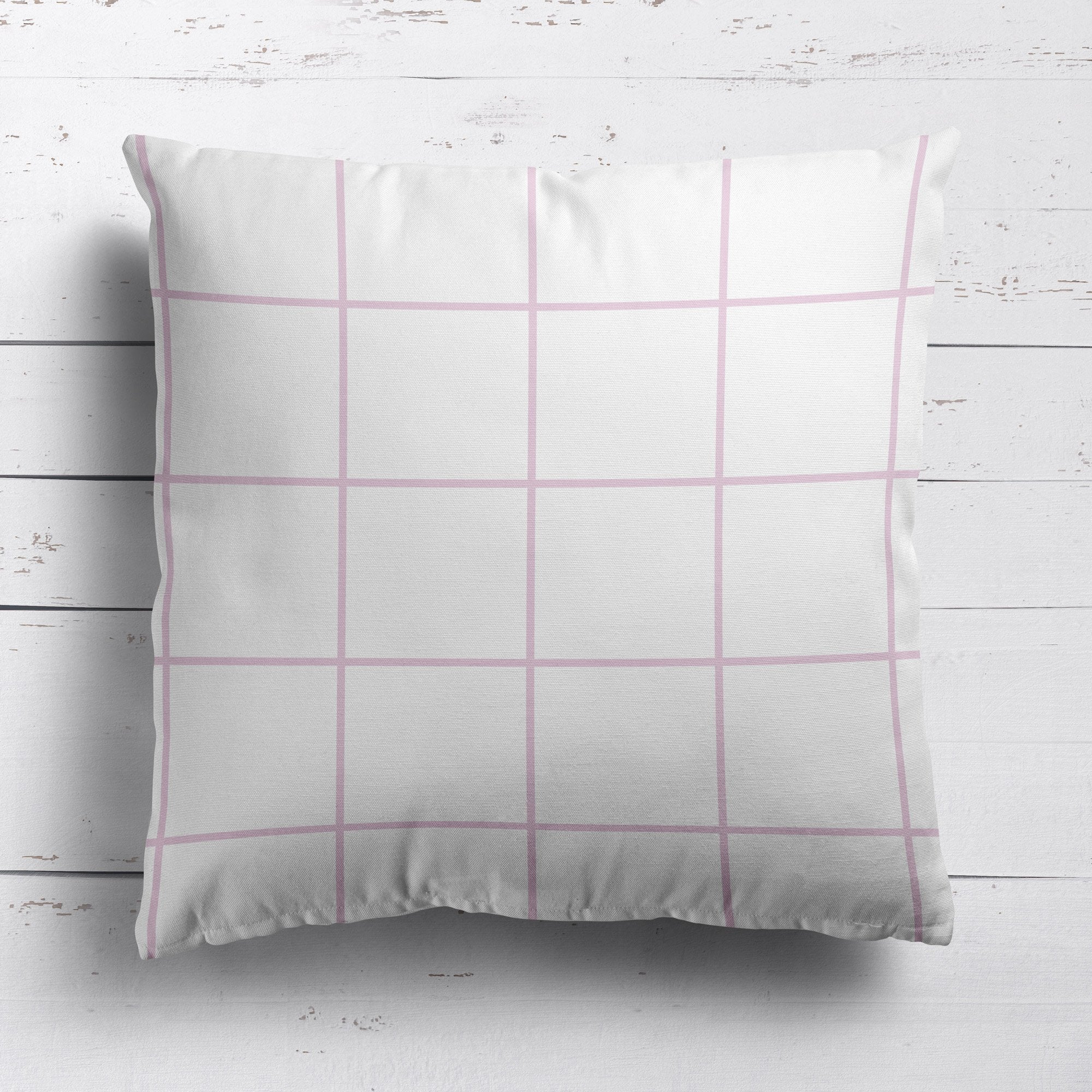 Window Pane Check Cushion - Pinks - Hydrangea Lane Home