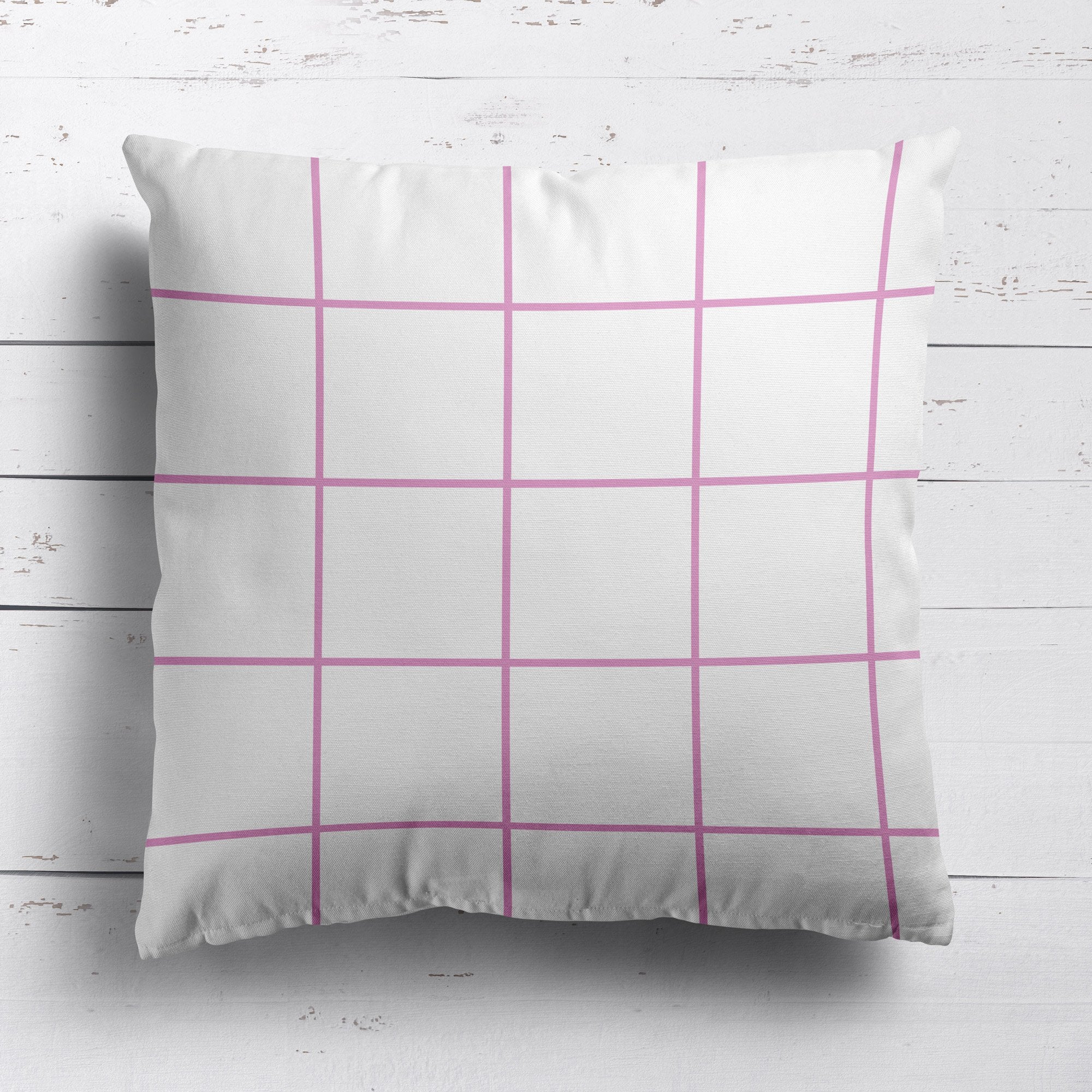 Window Pane Check Cushion - Pinks - Hydrangea Lane Home