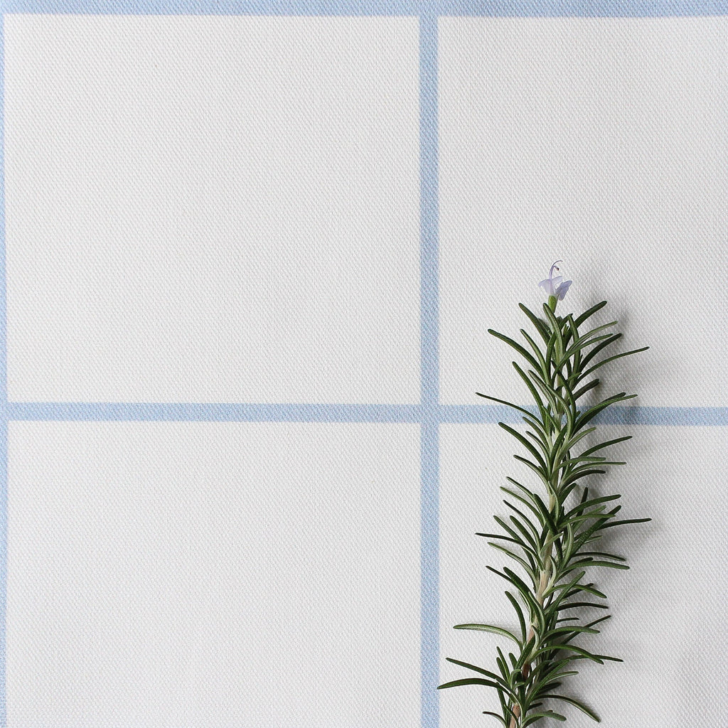 Window Pane Check Fabric - Cornflower - Hydrangea Lane Home