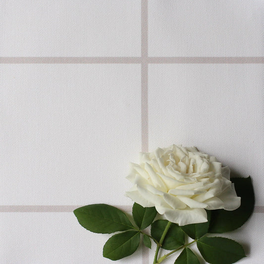 Window Pane Check Fabric - Linen - Hydrangea Lane Home