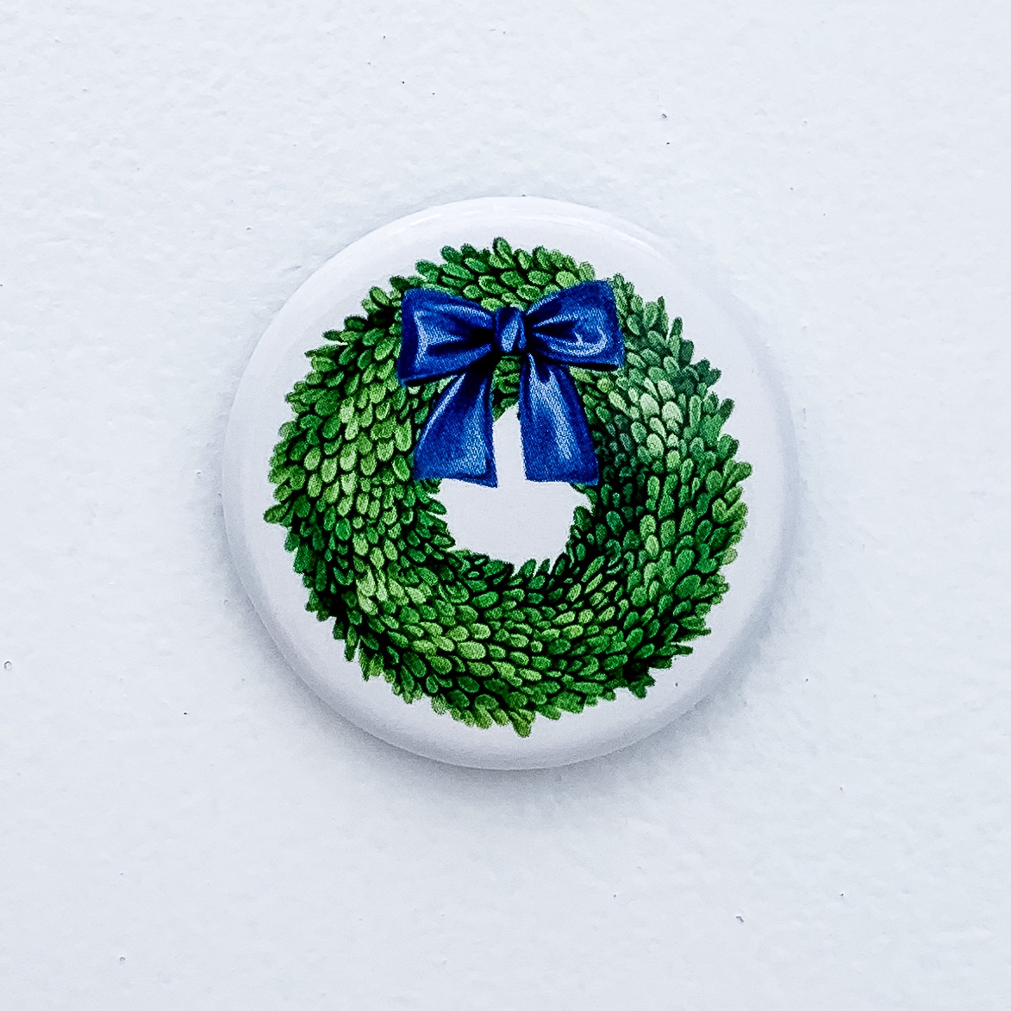 Wreath Blue Bow Magnet - Hydrangea Lane Home